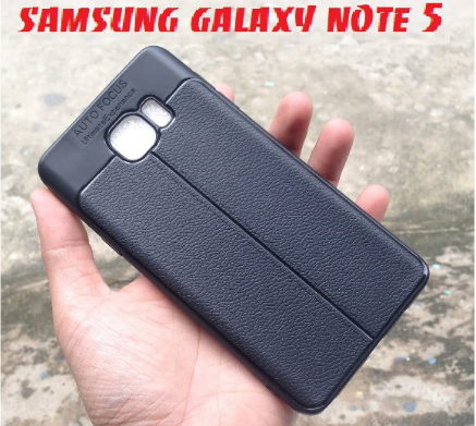 Ốp lưng Samsung Note 5 - TPU dẻo giả da Autofocus chống sốc