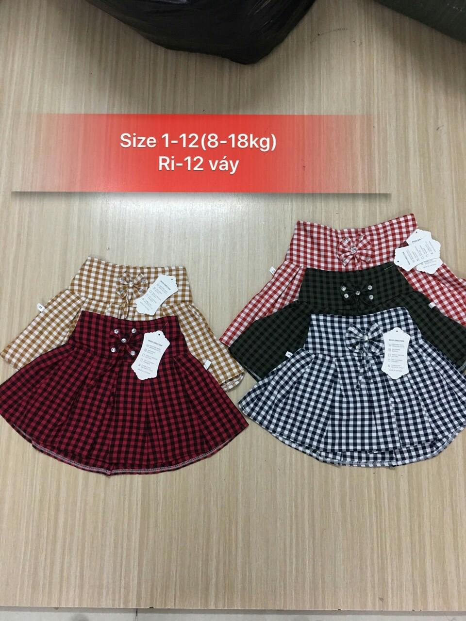 Combo 2 chân váy kiểu cho bé gái từ 8-30kg