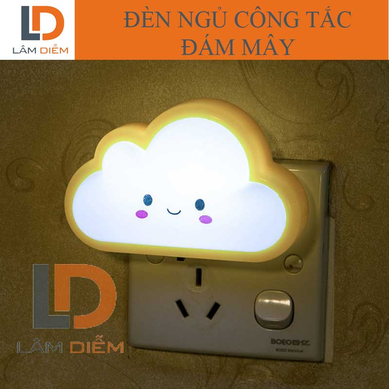 Đèn ngủ công tắc hình đám mây siêu dễ thương