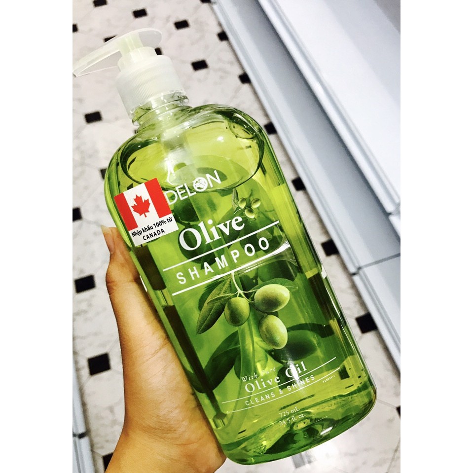 Dầu gội/dầu xả DELON với tinh dầu olive
