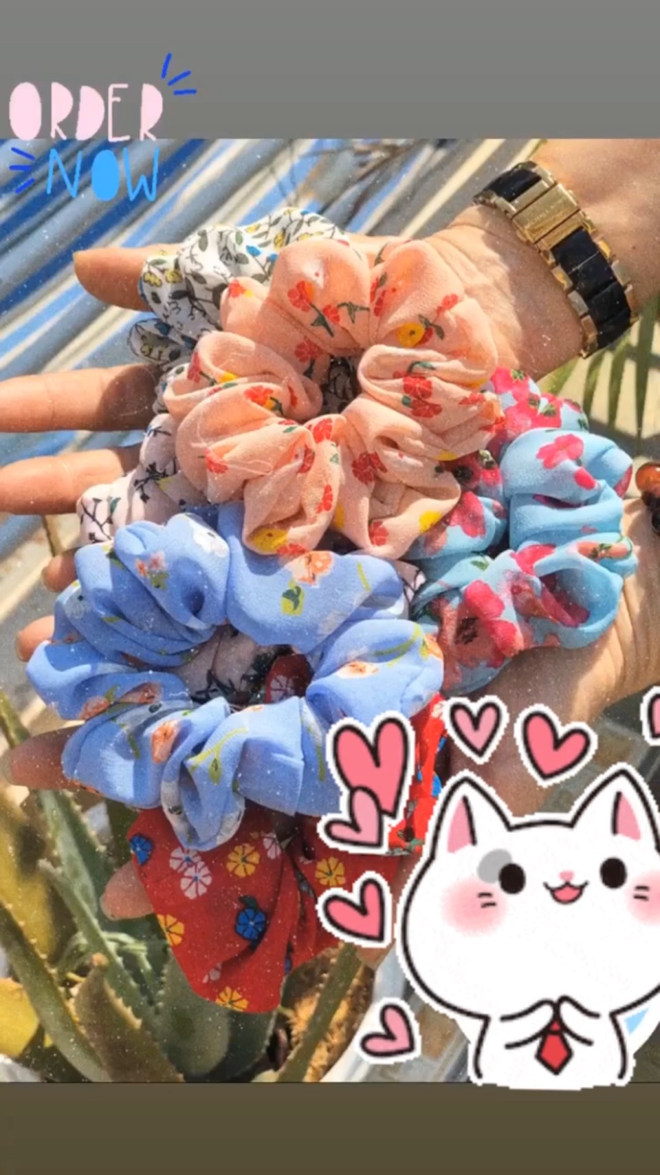 [HCM]COMBO 5 SCRUNCHIES HỌA TIẾT XINH XẮN HOTTREND