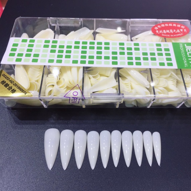 Móng úp hộp phom nhọn Jieliya( màu trong,đục,nước gạo)
