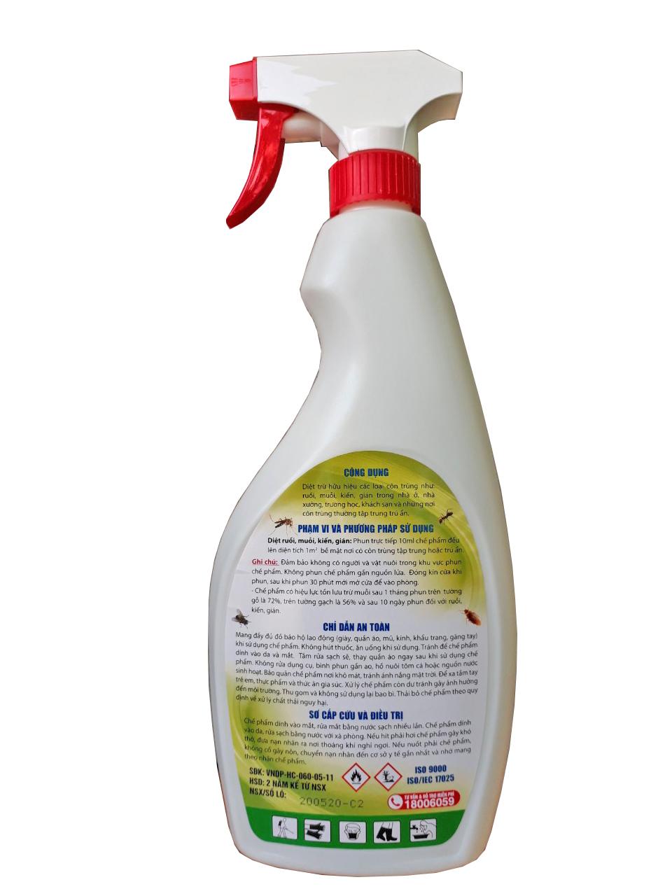 Dầu trừ muỗi Vipesco (650ml) dạng xịt tiện lợi