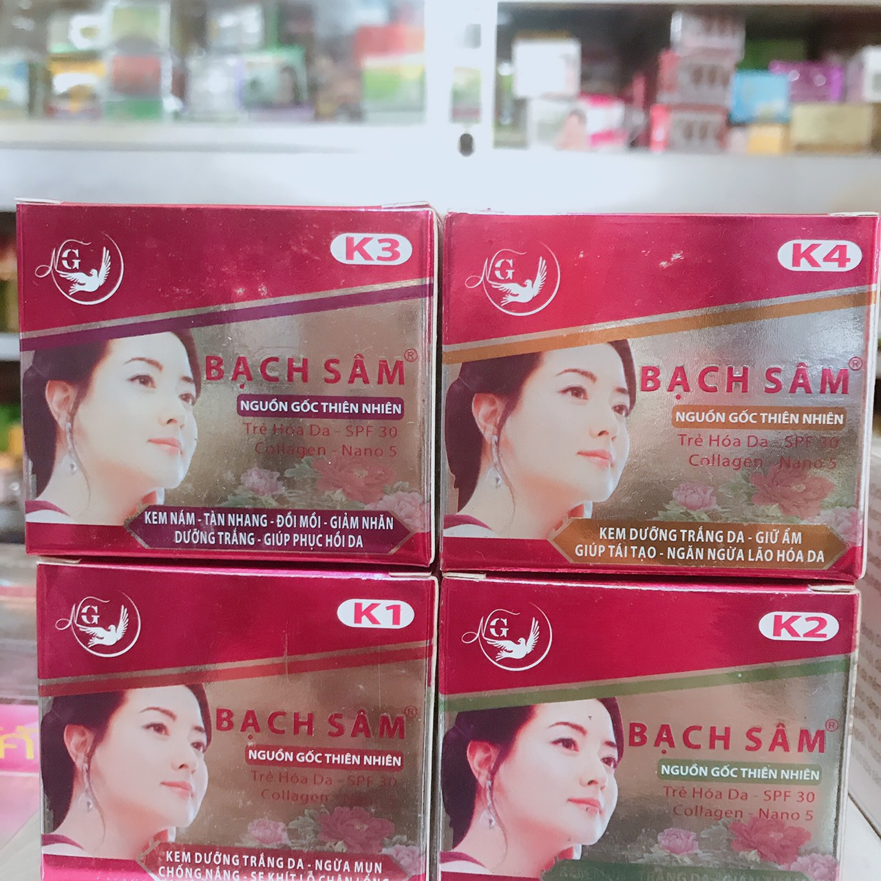 Kem Bạch Sâm K2 mụn trắng da giảm thâm mờ sẹo
