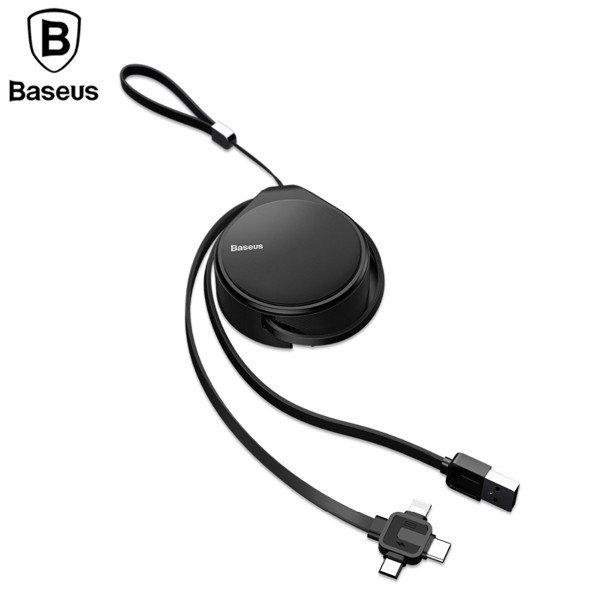 Cáp sạc nhanh 3 trong 1 có thể rút gọn Baseus