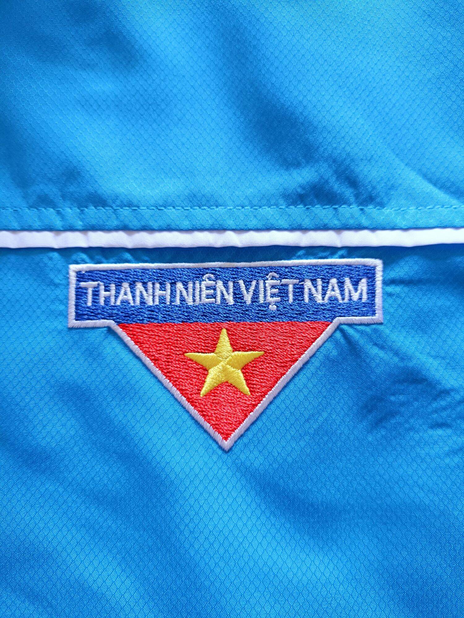 Áo Khoác Đoàn Xanh Nhạt  Logo Thêu