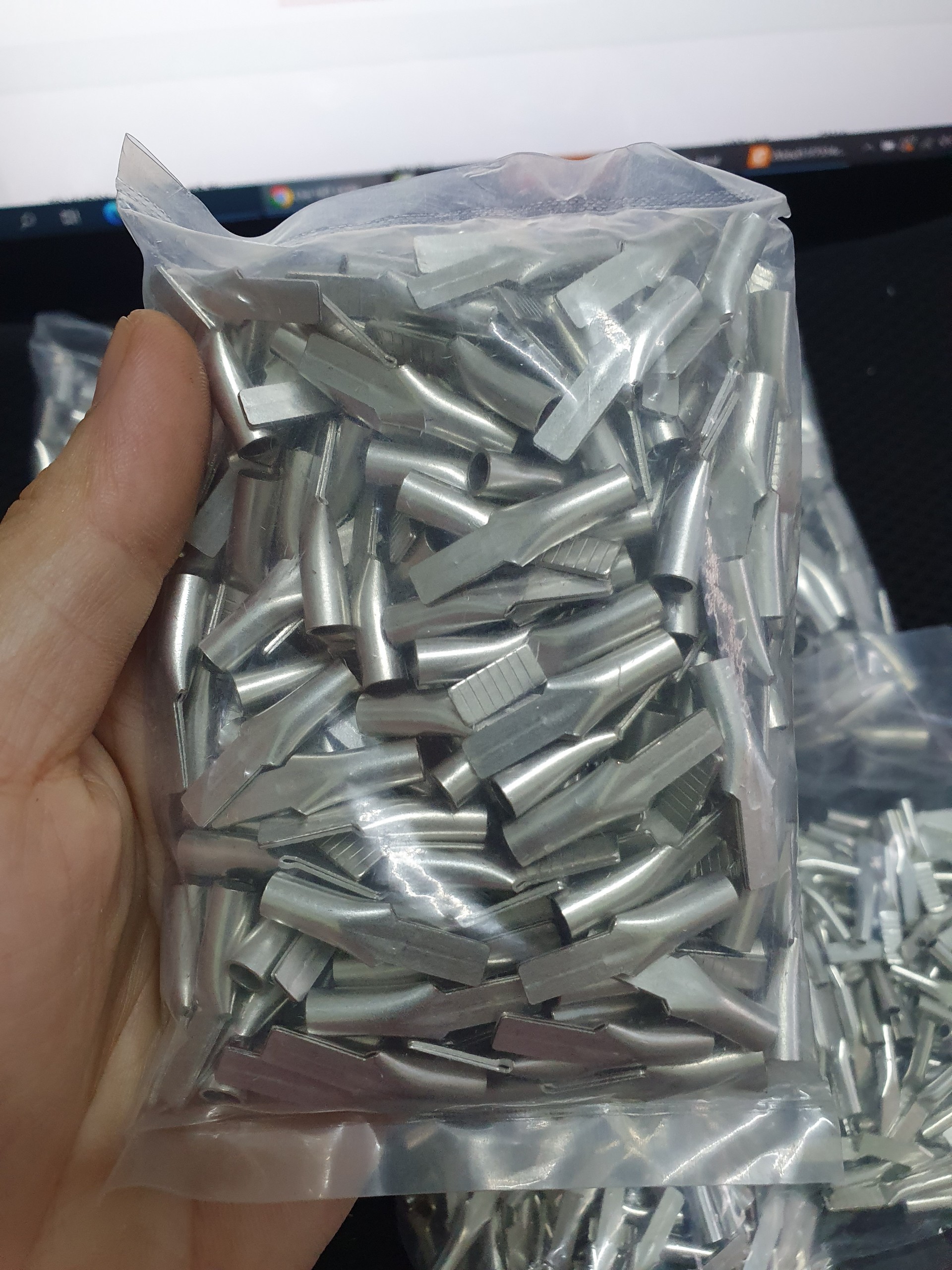 [10 cái] cos mỏ vịt dẹp, đầu cos mỏ vịt dẹt,cos trần bấm dây