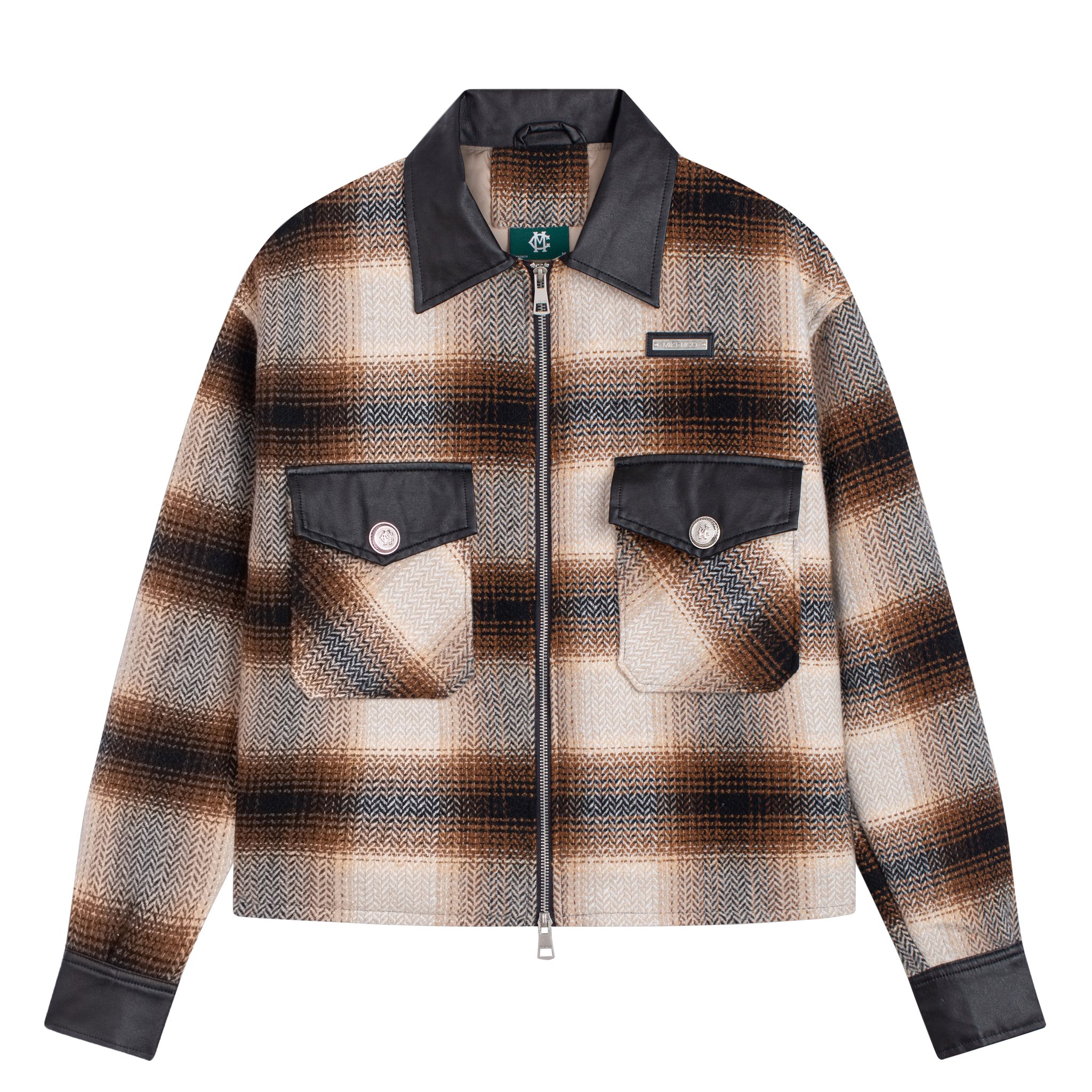 Áo khoác dạ nam MIKENCO Tartan wool overshirt