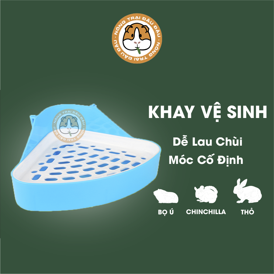 Khay vệ sinh cho thỏ, bọ ú, chinchilla hình tam giác