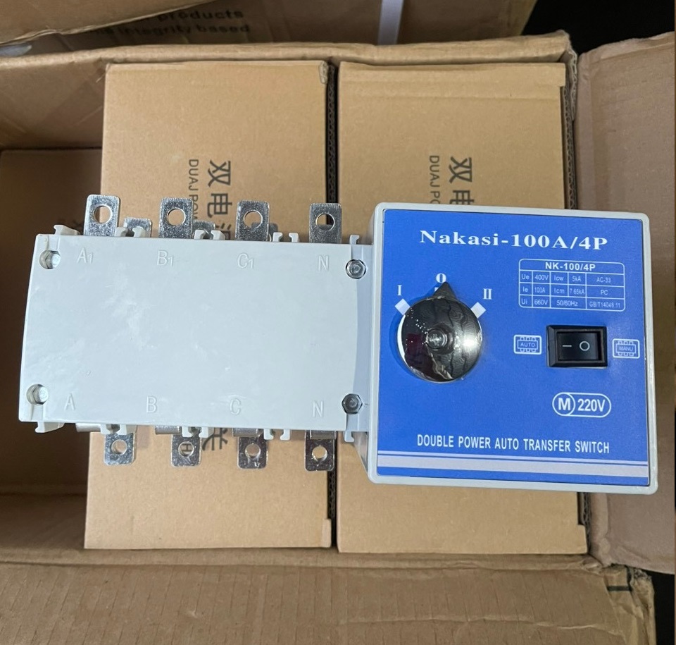 Chuyển nguồn tự động ATS 4P 100A, 125A, 160A, 250A Nakasi - chuyển nguồn cho điện 3 pha công suất lớn