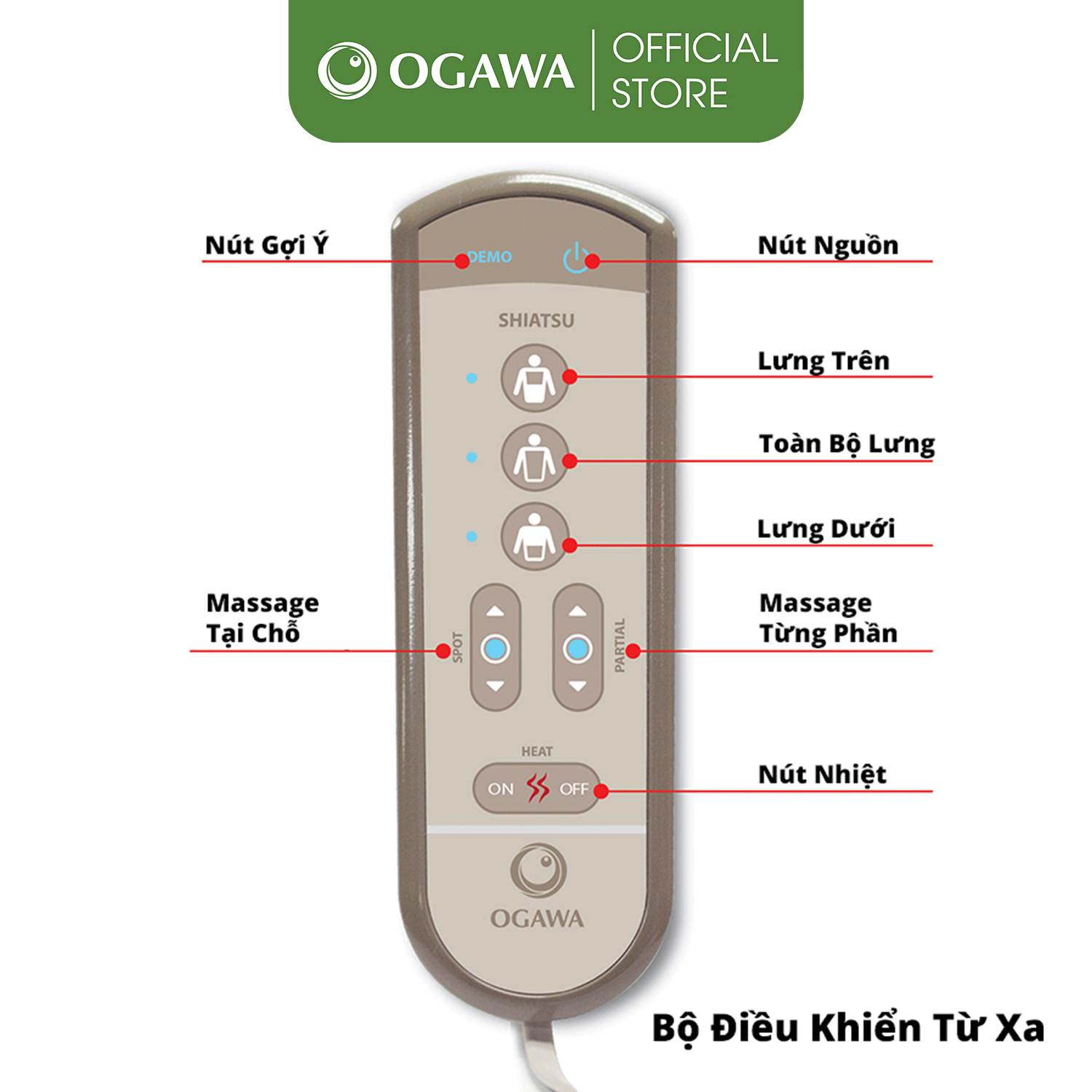 Đệm massage OGAWA Mobile Seat Mini