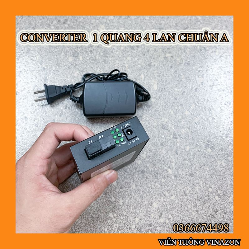 Converter quang 1 quang 4 lan A + 3100B