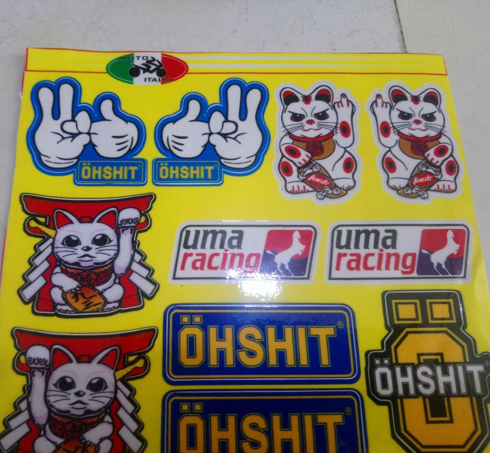 Tem tấm logo dán xe máy trọn bộ 18x25cm