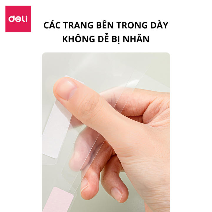 Cặp Túi Đựng Tài Liệu A4 Deli File Đựng Tài Liệu Hồ Sơ 8 Ngăn Túi Hồ Sơ Văn Phòng File Lưu Trữ Đa Năng Trong Suốt Cute PM309 - Hình ảnh 3