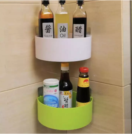 Kệ Góc Dán Tường siêu chắc Sơn tĩnh điện (kèm 2 miếng dán)