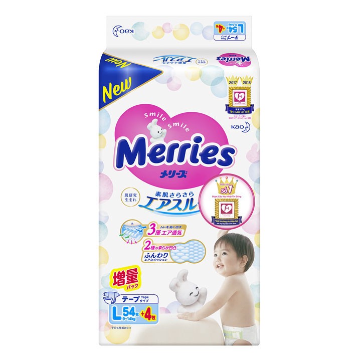 BỈM MERRIES NỘI ĐỊA NHẬT TẶNG MIẾNG - VSB-BIM-23