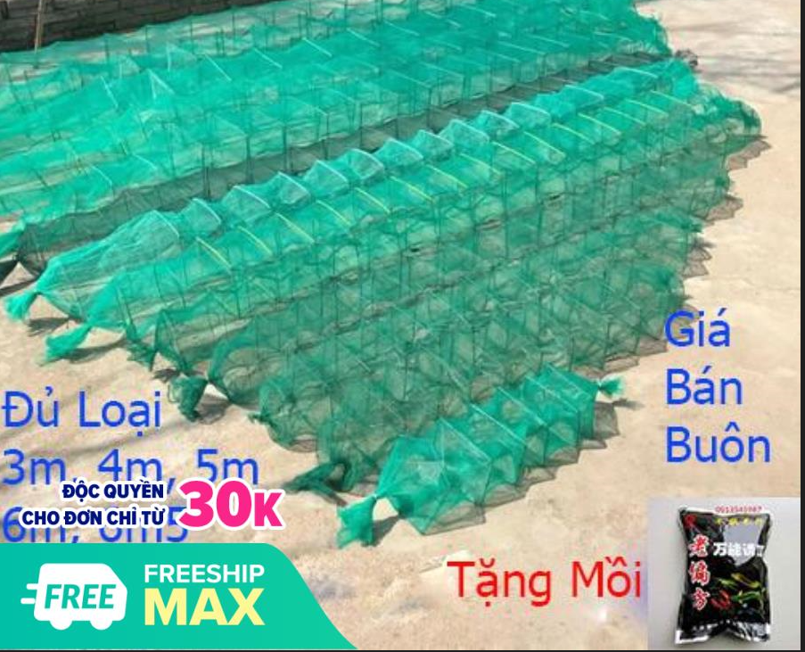 Lồng lưới bát quái chã 12 cừa ngục đủ kích thước từ 9 khung đến 29 khung, lưới bắt cá, lưới lồng bắt cá tôm lươn trạch, lưới đánh cá . Tặng Kèm 3 gói mồm tôm siêu nhậy 30k