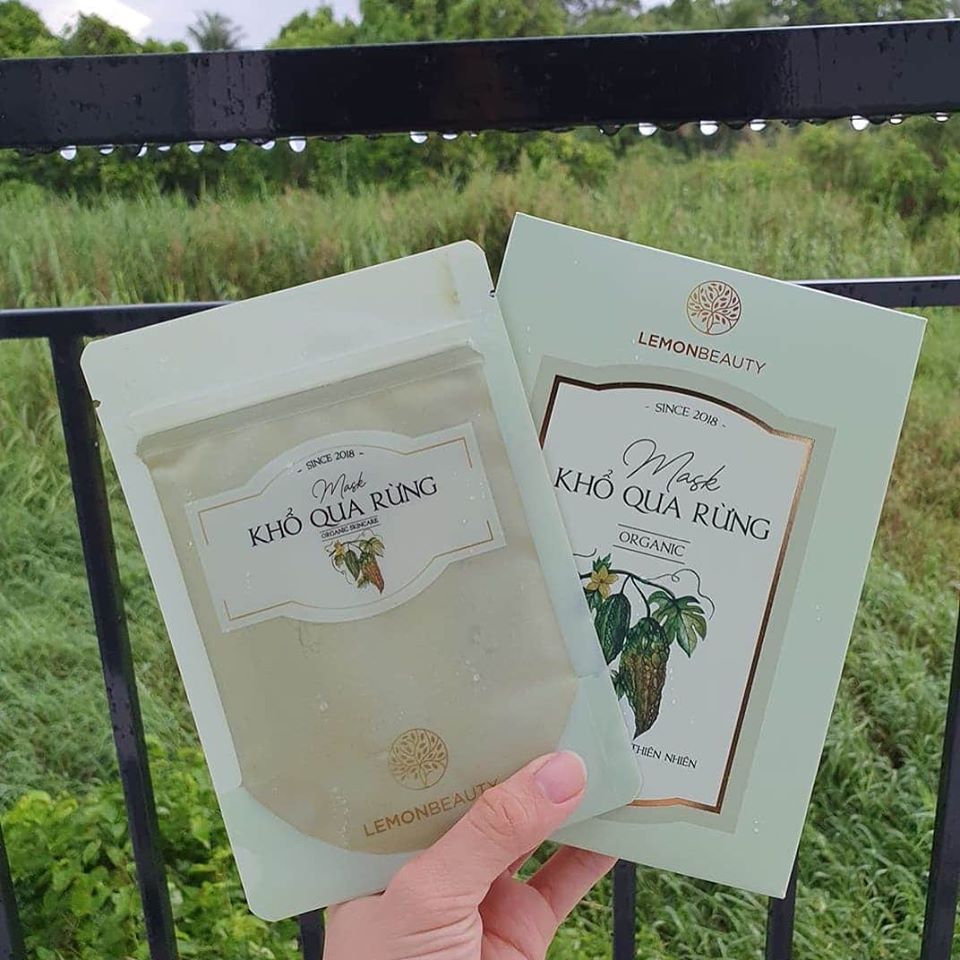 [SALE XẢ KHO] MẶT NẠ KHỔ QUA RỪNG/TẢO BIỂN LEMON MASK (TẶNG CỌ VÀ QUE ĐẮP)