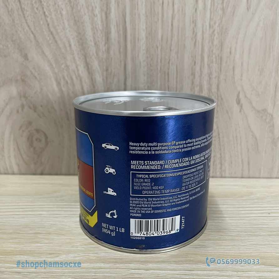 Mỡ bò lithium phức hợp Peak High-Temp Red EP Grease