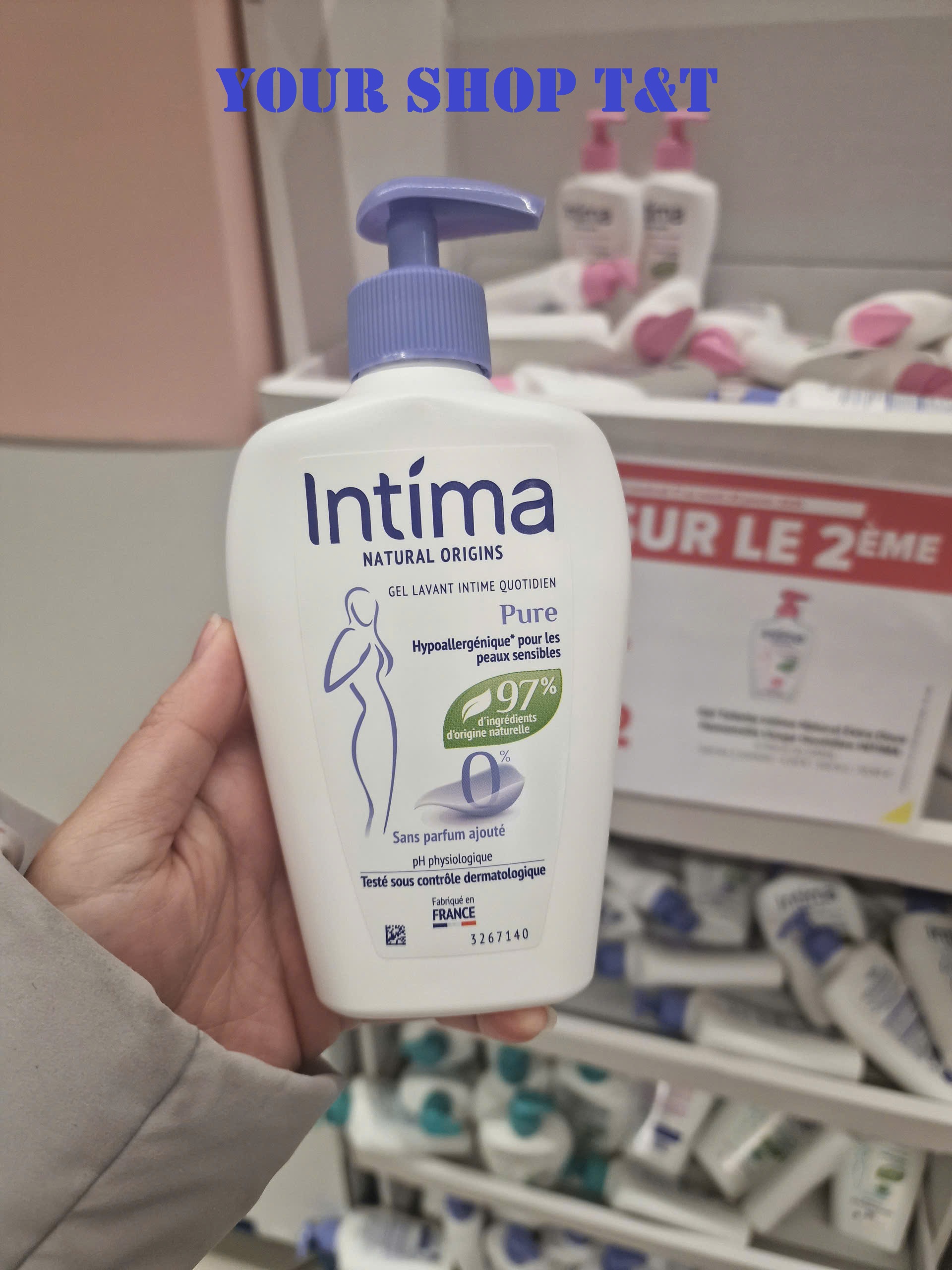 [Made in French] Intima feminine hygiene solution mild benign pH 5.5 extremely safe 200ml