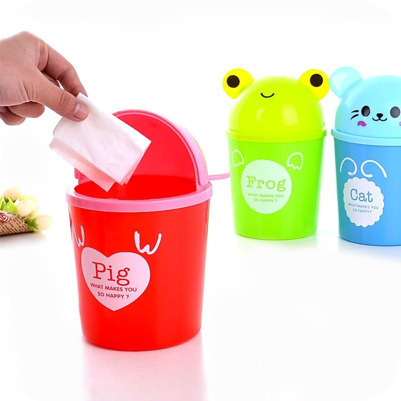 [HCM](XẢ KHO) Thùng Rác Mini Để Bàn Văn Phòng Hình Thú Dễ Thương
