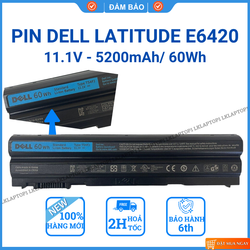 3460 new Dell Latitude E6420 e6430 E5420 E5520 E5530 e6440 E6520 e6540 e5430 voile 3560 100% t54fj Zin battery