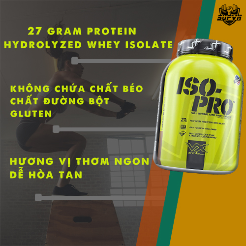 Iso Pro - Whey hydrolyzed isolate VitaXtrong Sữa tăng cơ 5lbs (2.4kg)