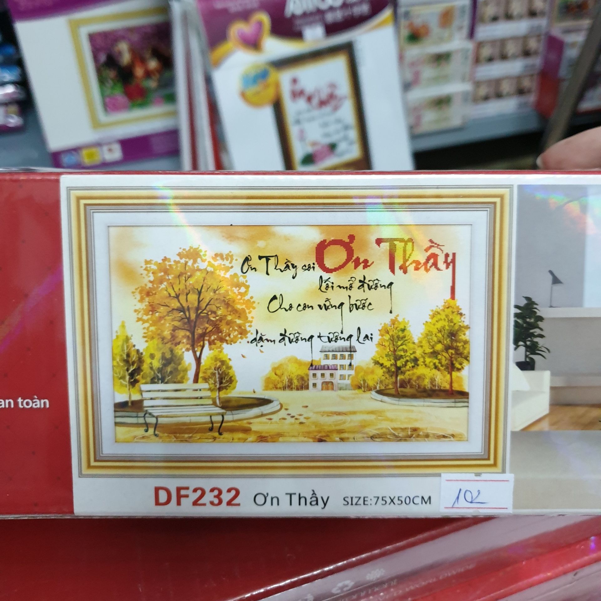 Tranh đá ơn thầy df232 - kích thước 75 * 50