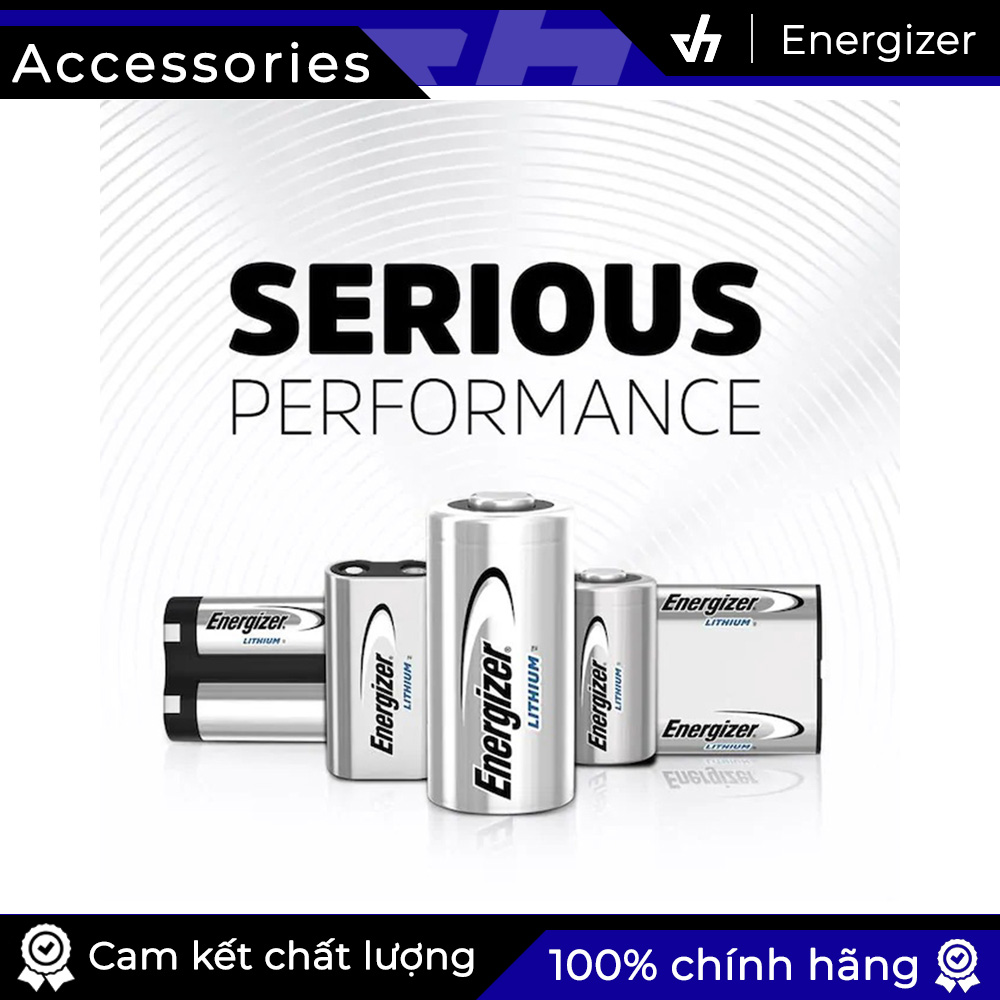 3 Pin Energizer 123 (CR123A) Lithium 3V dùng cho Máy ảnh, Đèn pin, Thiết bị an ninh, Đồ chơi và thiết bị điện tử nhỏ