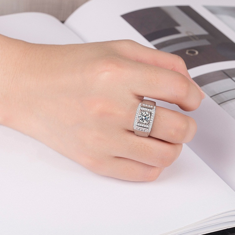Nhẫn thời trang nam HK bạc ý S925 N56