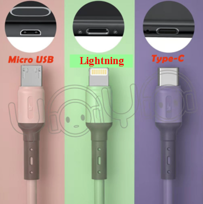 Dây cáp sạc nhanh cổng Micro USB / Lightning / Type C