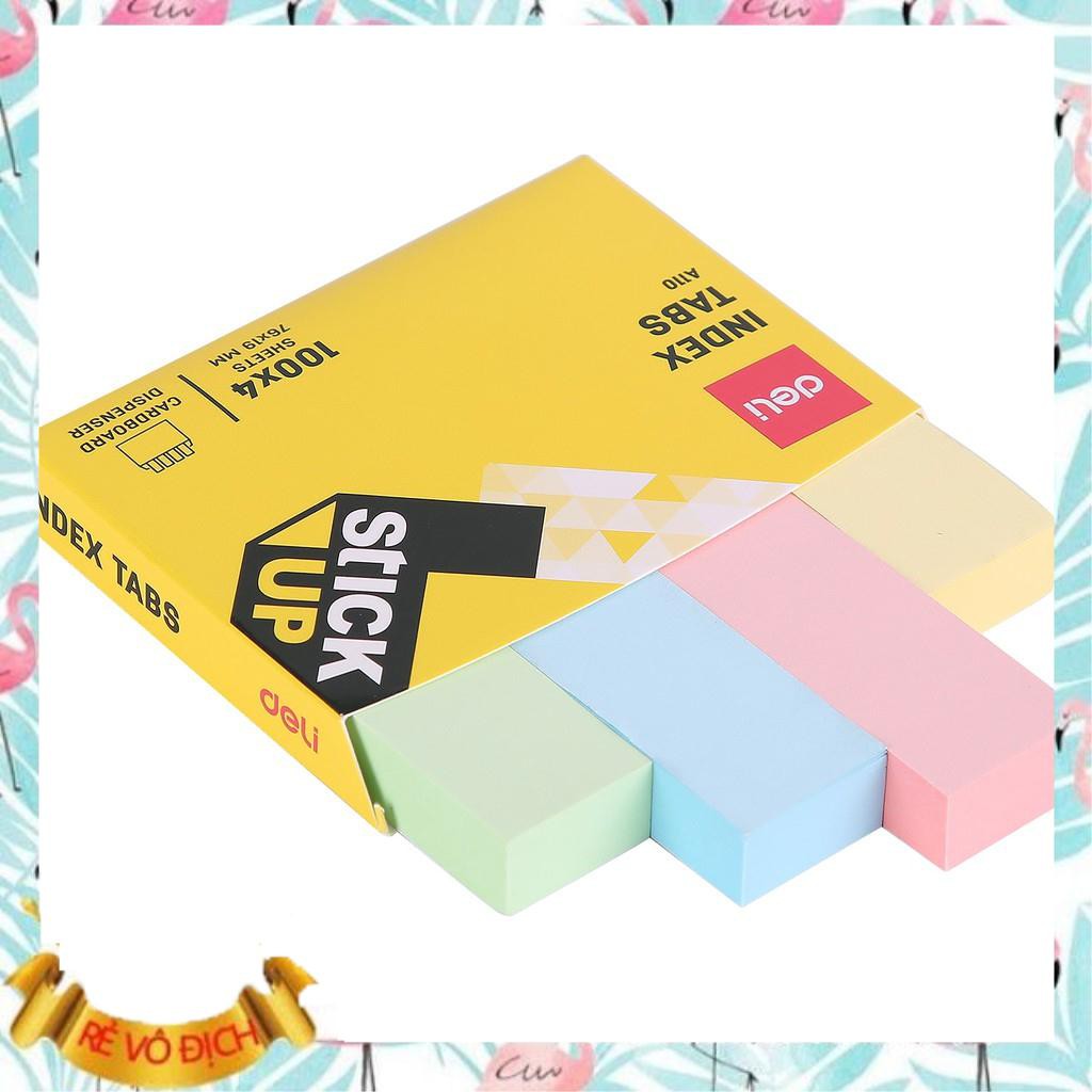 Giấy phân trang 4 màu deli-76x19mm4 xấp x100 tờ-a11002