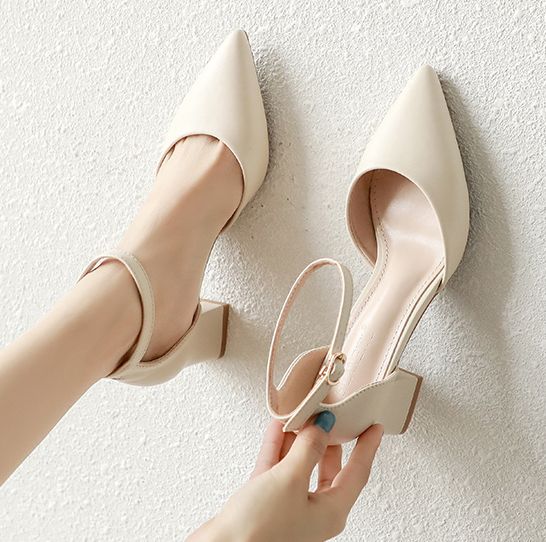 Giày Cao Gót 5p Đế Vuông Bít Gót  MÃ A8