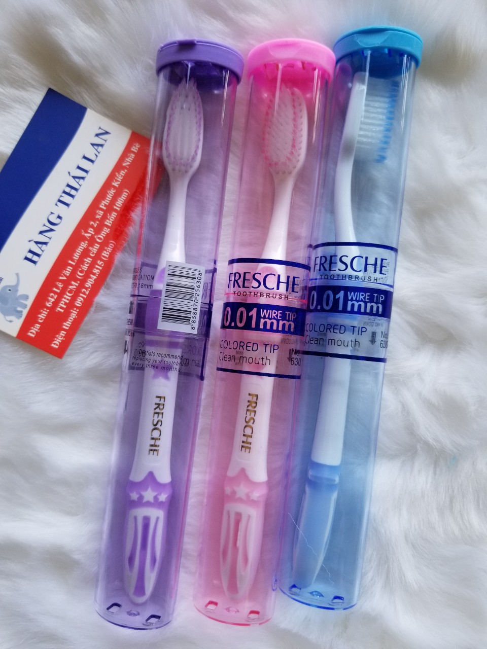 Combo 3 bàn chải đánh răng mềm Thái Lan- bàn chải Thái Lan Freschee
