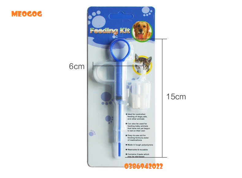 Dụng Cụ Bơm Thuốc Và Thức Ăn Cho Chó Mèo MEOGOG
