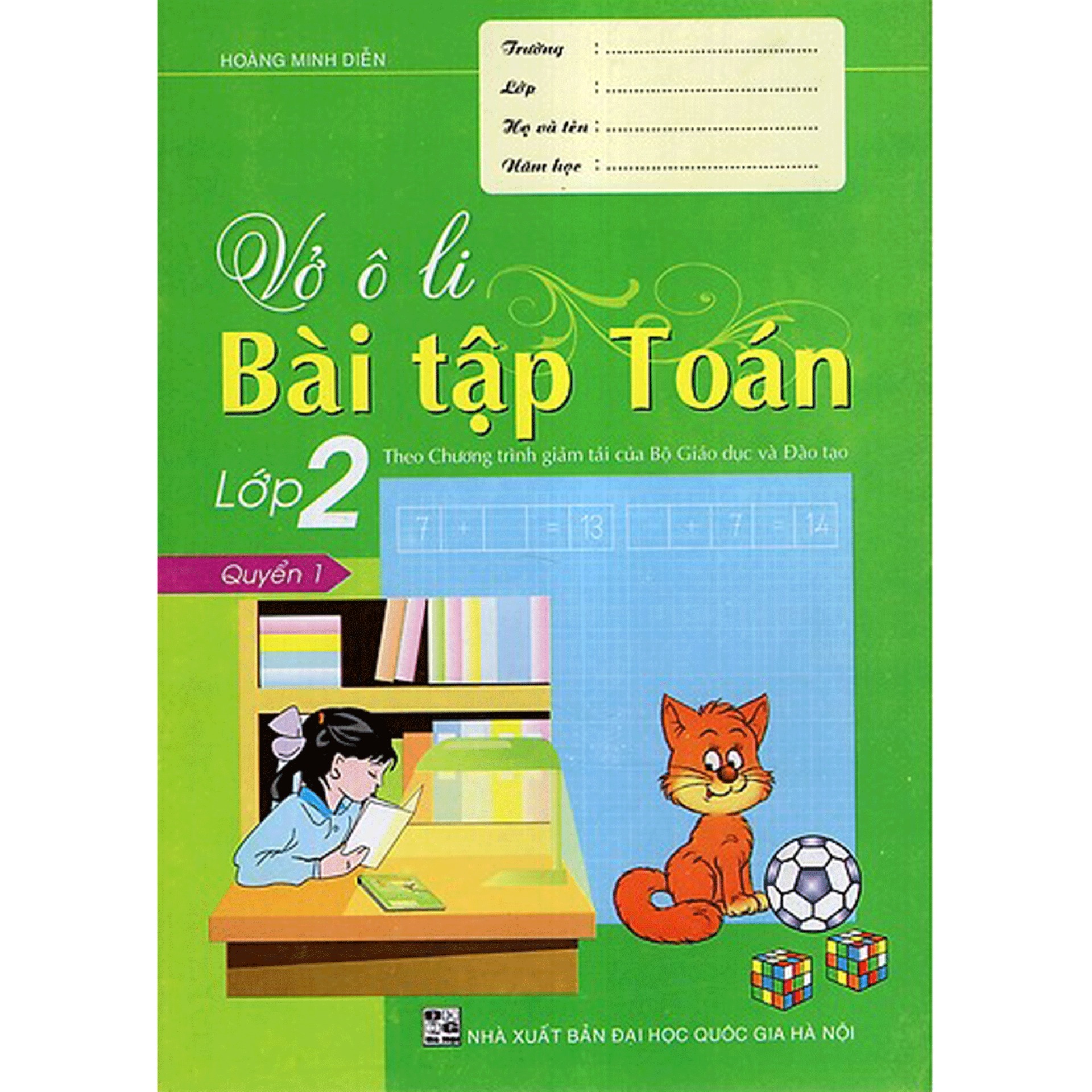 Combo Vở Ô Li Bài Tập Toán Lớp 2 (Quyển 1 + Quyển 2)
