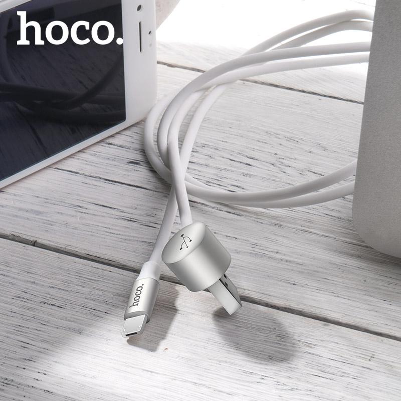 Cáp sạc đa năng Hoco U18 2in1- 1 đầu dùng chung cho cả Lightning+Micro (Sạc nhanh 2.4A dài 1.2m)