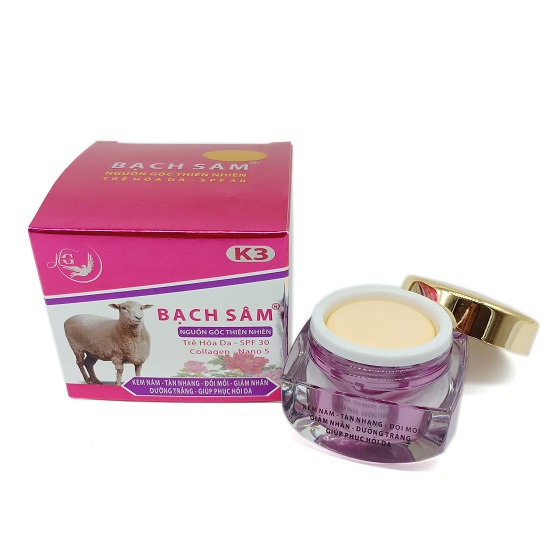 Kem nám - Tàn nhang - Đồi mồi - Giảm nhăn - Dưỡng trắng - Giúp phục hồi da Bạch sâm K3