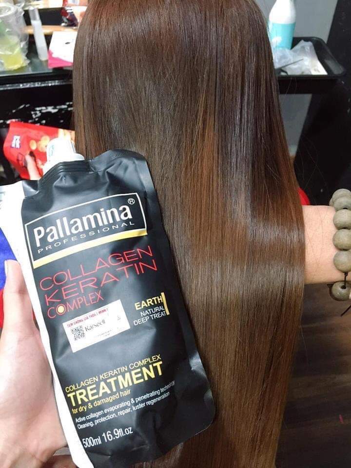 [HCM]Kem hấp tóc Pallamina Collagen Keratin Complex Treatment siêu mượt 500ml