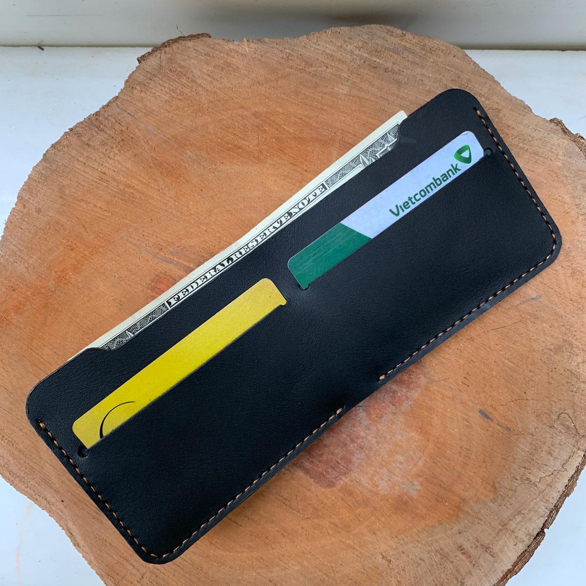 Ví da Saffiano Nữ - Đồ da thủ công - Da bò thật DB001