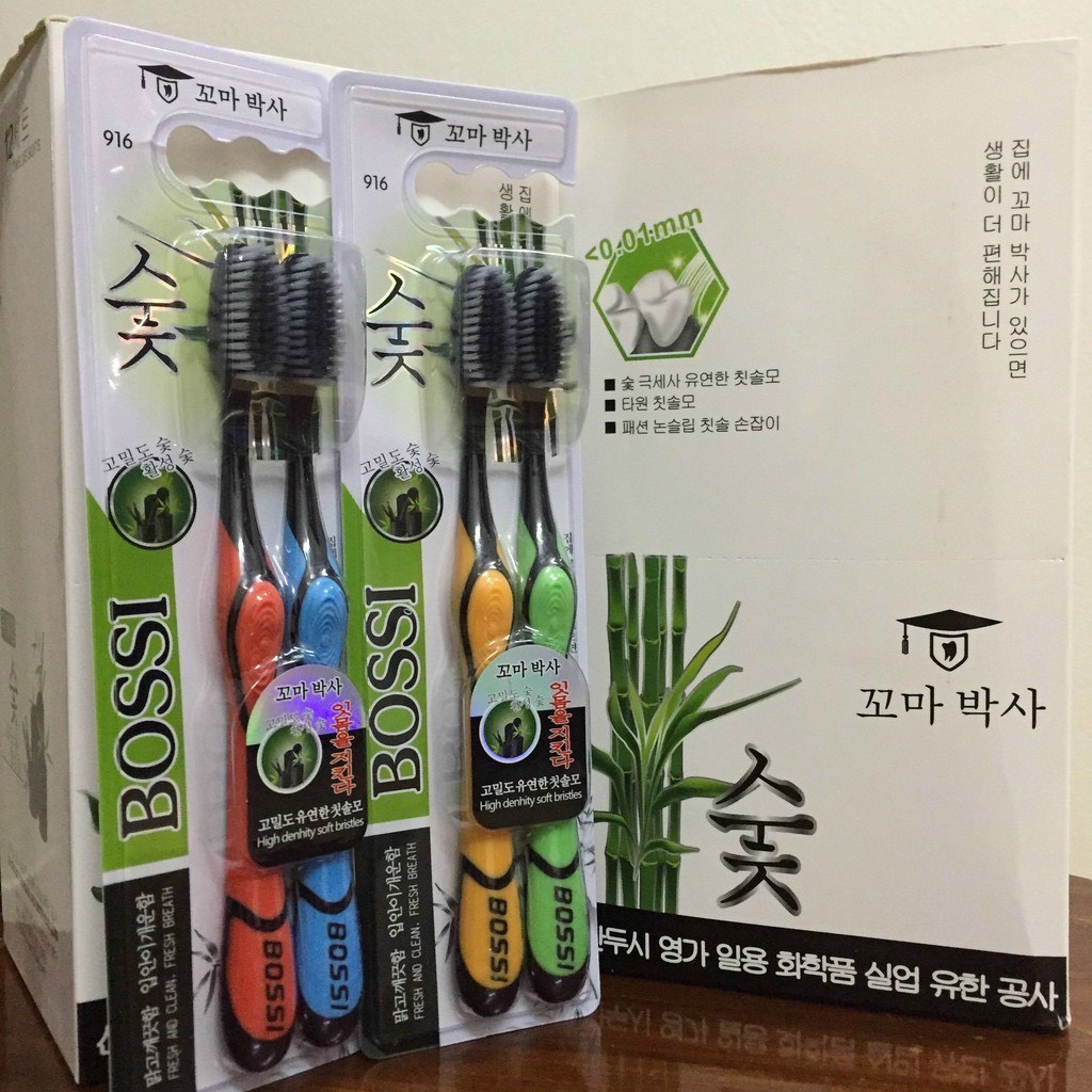 Bàn chải đánh răng than tre Hàn Quốc chất lượng