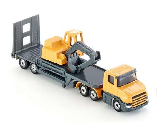 Mô Hình Siku Xe Tải Chở Xe Xúc 1611