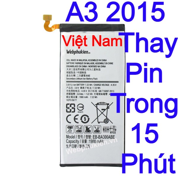 Pin Scud cho Samsung Galaxy A3 2015 1900mAh