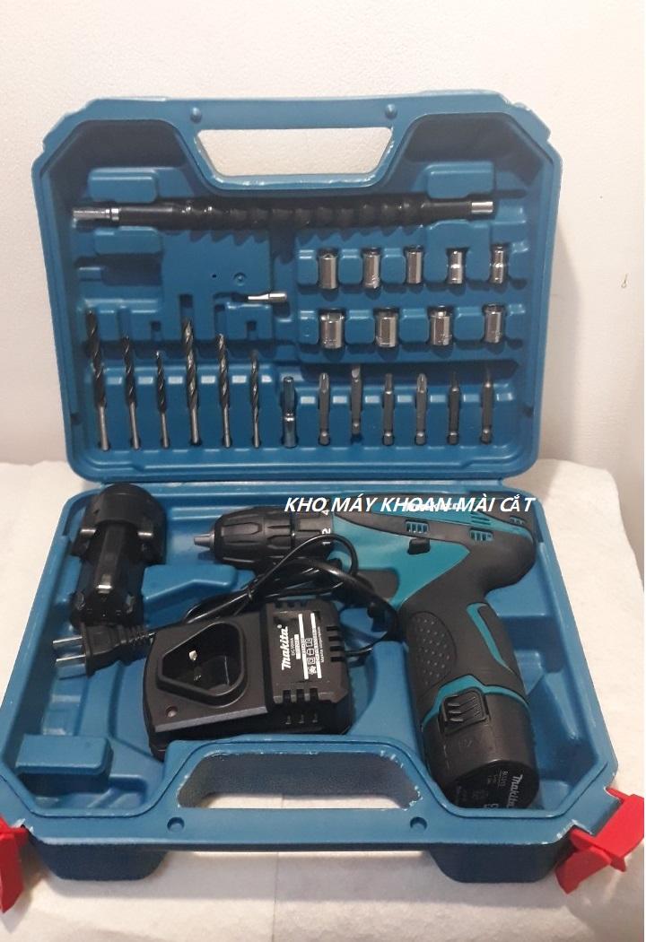 BỘ MÁY KHOAN PIN 12V KÈM VALI 28 LOẠI MŨI KHOAN - MŨI SIẾT MỞ VÍT - LỤC GIÁC - MÁY SIẾT MỞ VÍT KHÔNG DÂY