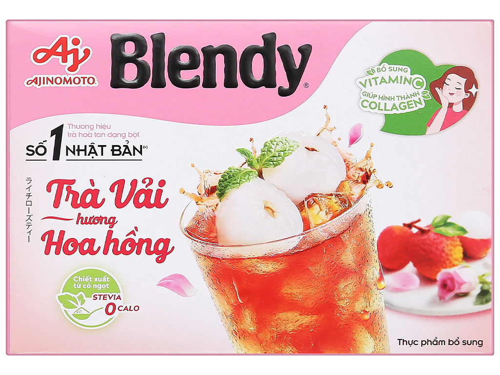 TRÀ VẢI HƯƠNG HOA HỒNG BLENDY HỘP 8 GÓI x 11 GR- 70779