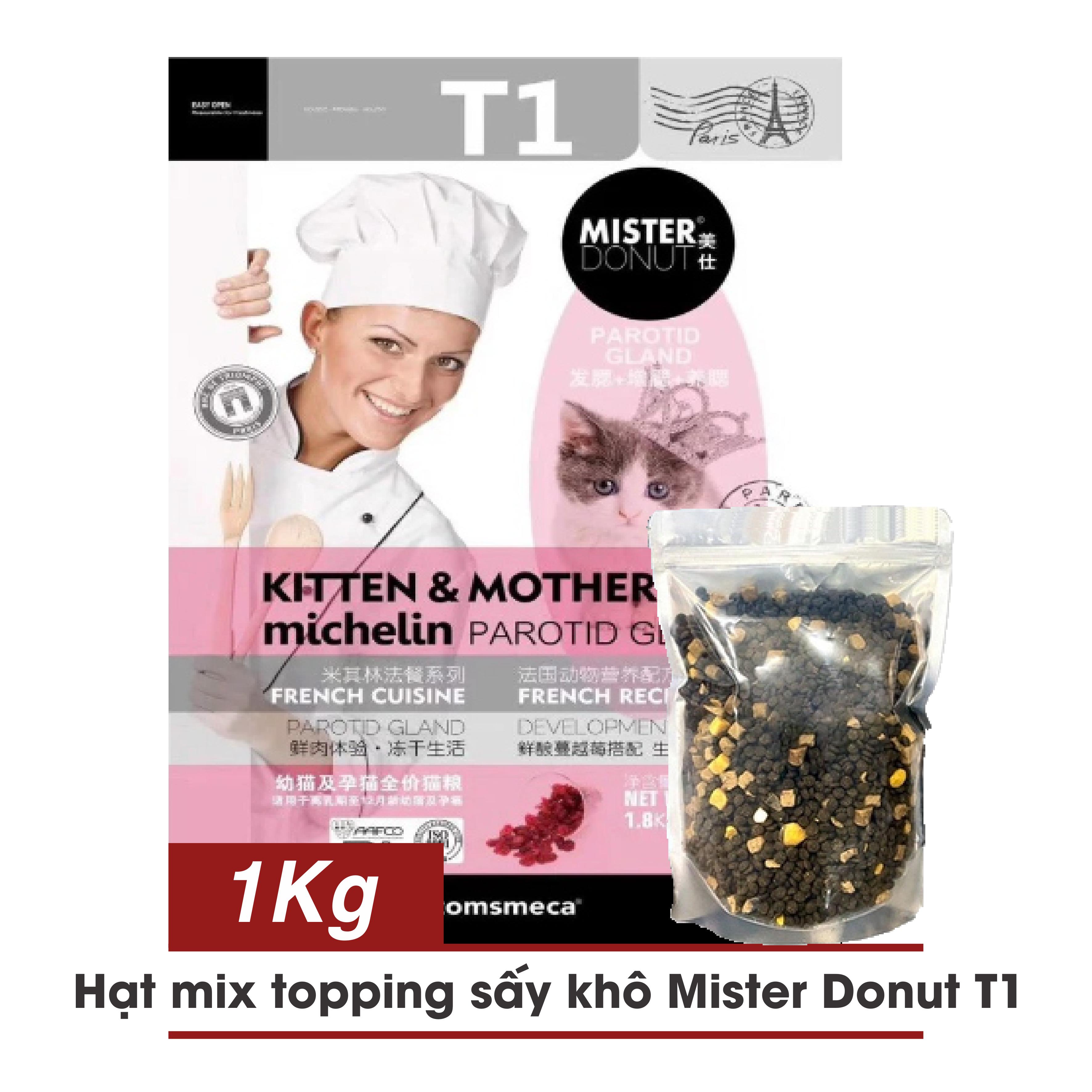 Hạt Mister Donut Mix Topping Thịt Sấy Thức ăn hạt cho mèo