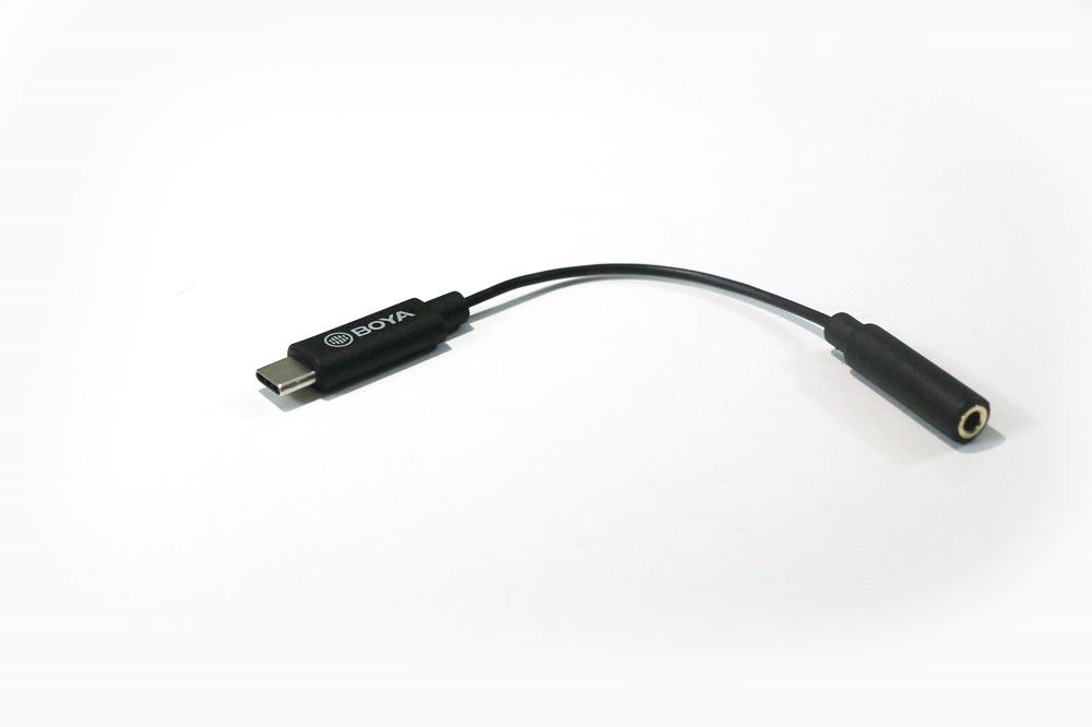 Dây cáp chuyển đổi cổng 3.5mm TRRS sang jack type-C BOYA BY-K4 (FB684)