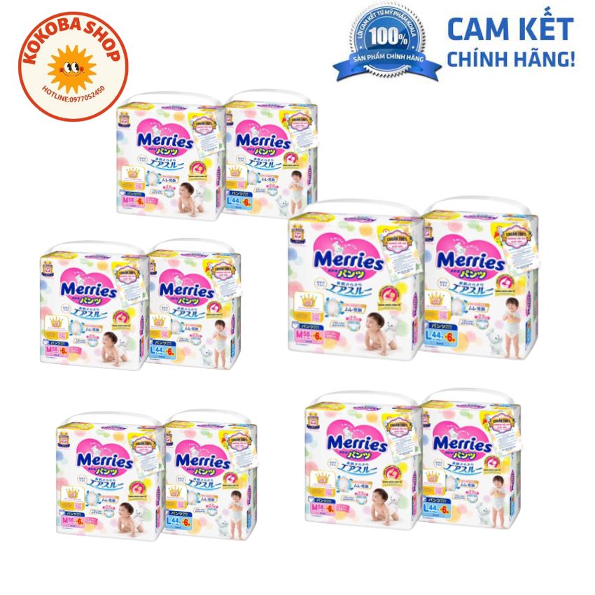 Bỉm merries nội địa nhật cộng miếng
