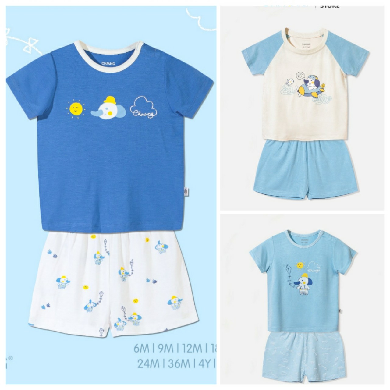 [CHAANG] BỘ CỘC CÚC VAI SUMMER CHO BÉ TRAI