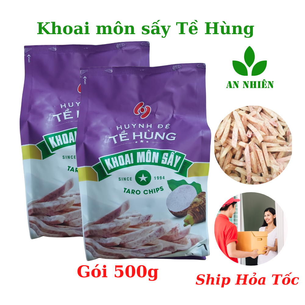 1kg Khoai môn sấy Huynh Đệ Tề Hùng ( 2 gói 500g )